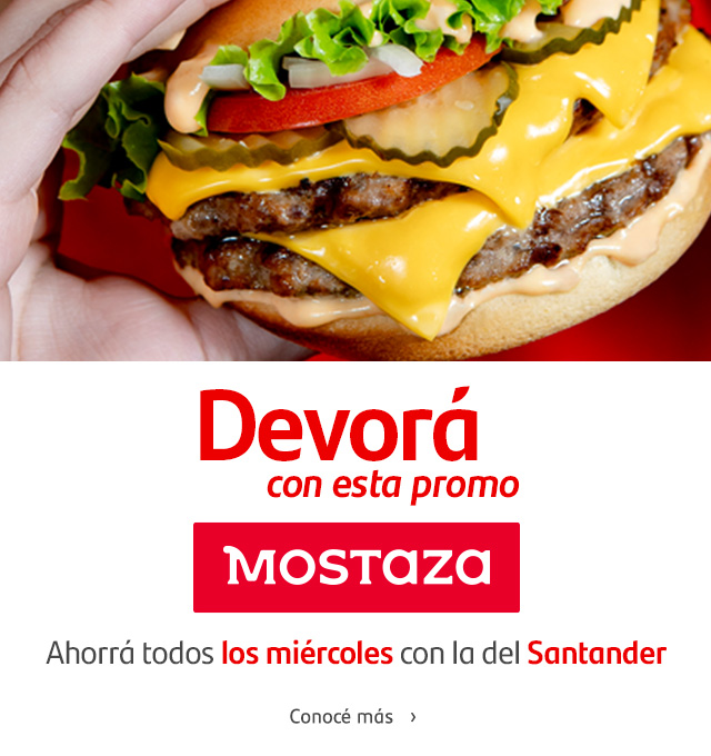 Devorá con esta promo: 25% de ahorro en Mostaza todos los miércoles con tu Tarjeta Santander Visa.